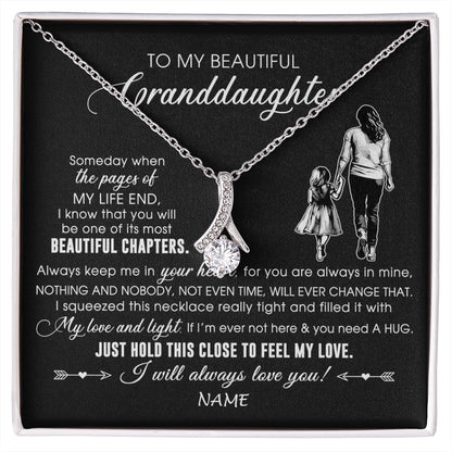 Personalized To My Beautiful Granddaughter Necklace From Grandma Always Love You Granddaughter Birthday Graduation Christmas Customized Gift Box Message Card
