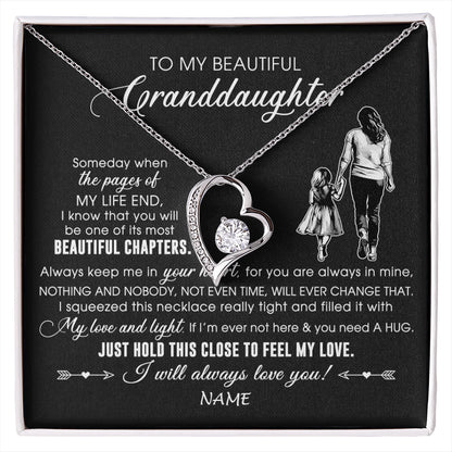 Personalized To My Beautiful Granddaughter Necklace From Grandma Always Love You Granddaughter Birthday Graduation Christmas Customized Gift Box Message Card