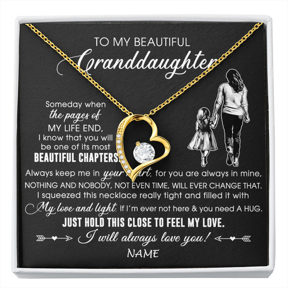 Personalized To My Beautiful Granddaughter Necklace From Grandma Always Love You Granddaughter Birthday Graduation Christmas Customized Gift Box Message Card