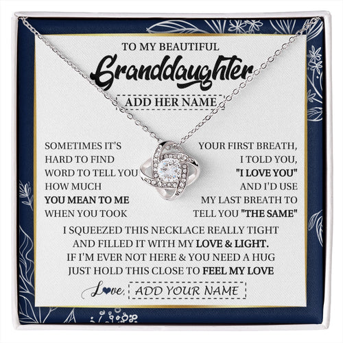 Personalized To My Beautiful Granddaughter Necklace From Granparents Feel My Love Valentine Gifts For Granddaughter Birthday Christmas Gift Box Message Card