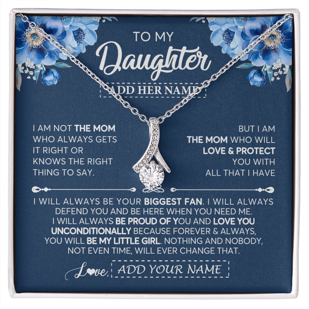 Personalized To My Daughter Necklace From Mom Mother Proud Of You Birthday Gifts For Daughter Jewelry Gifts Christmas Custom Gift Box Message Card