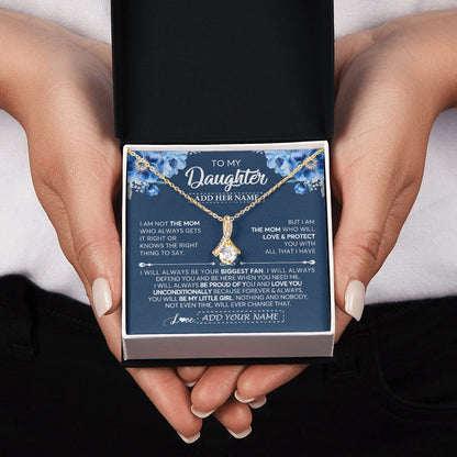 Personalized To My Daughter Necklace From Mom Mother Proud Of You Birthday Gifts For Daughter Jewelry Gifts Christmas Custom Gift Box Message Card
