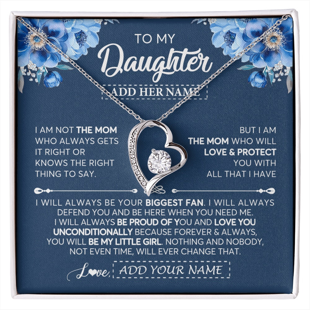 Personalized To My Daughter Necklace From Mom Mother Proud Of You Birthday Gifts For Daughter Jewelry Gifts Christmas Custom Gift Box Message Card
