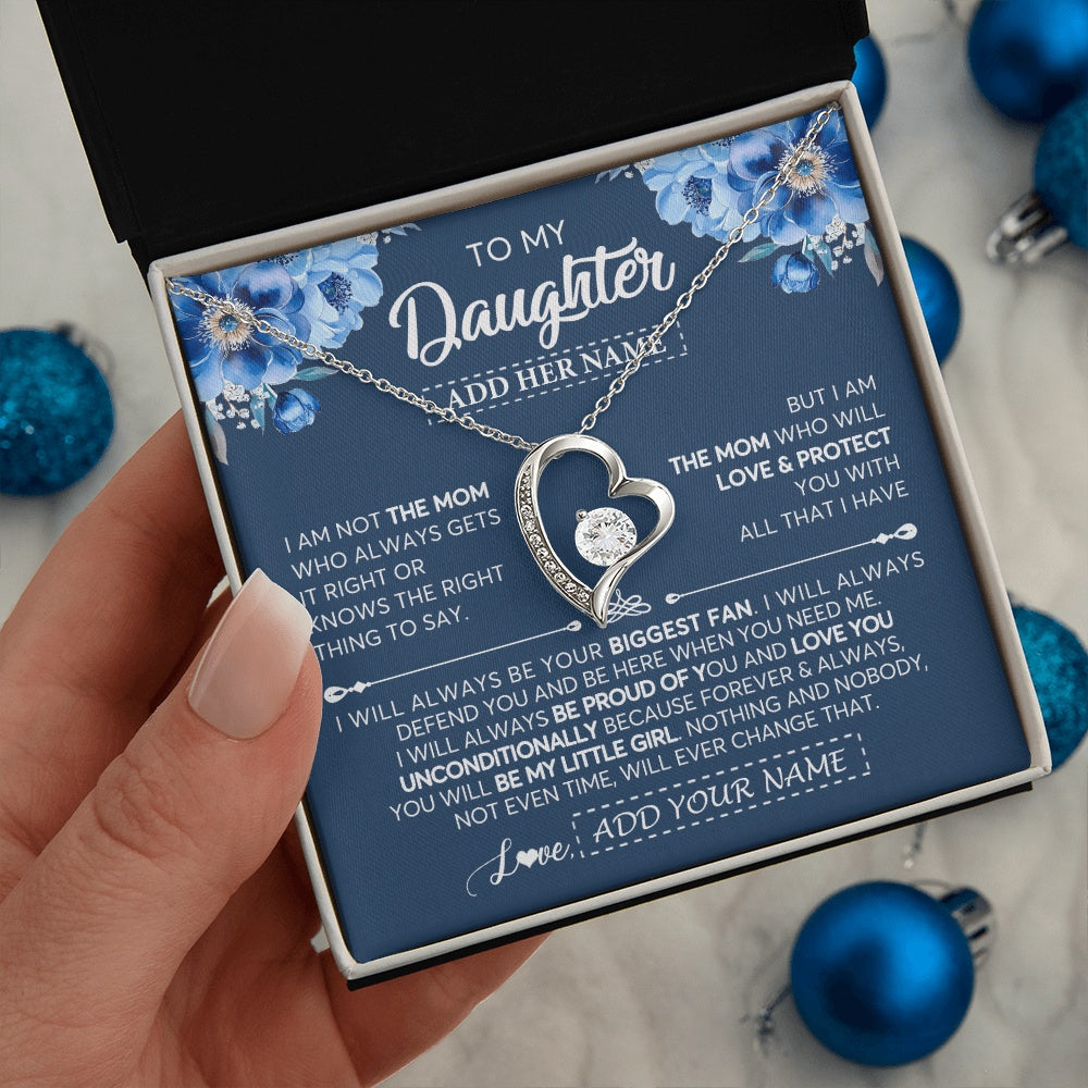 Personalized To My Daughter Necklace From Mom Mother Proud Of You Birthday Gifts For Daughter Jewelry Gifts Christmas Custom Gift Box Message Card