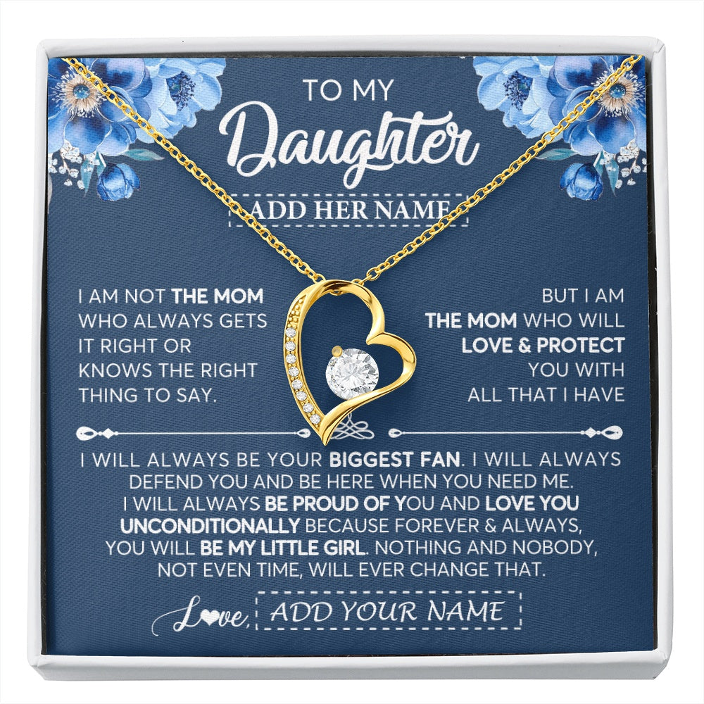 Personalized To My Daughter Necklace From Mom Mother Proud Of You Birthday Gifts For Daughter Jewelry Gifts Christmas Custom Gift Box Message Card