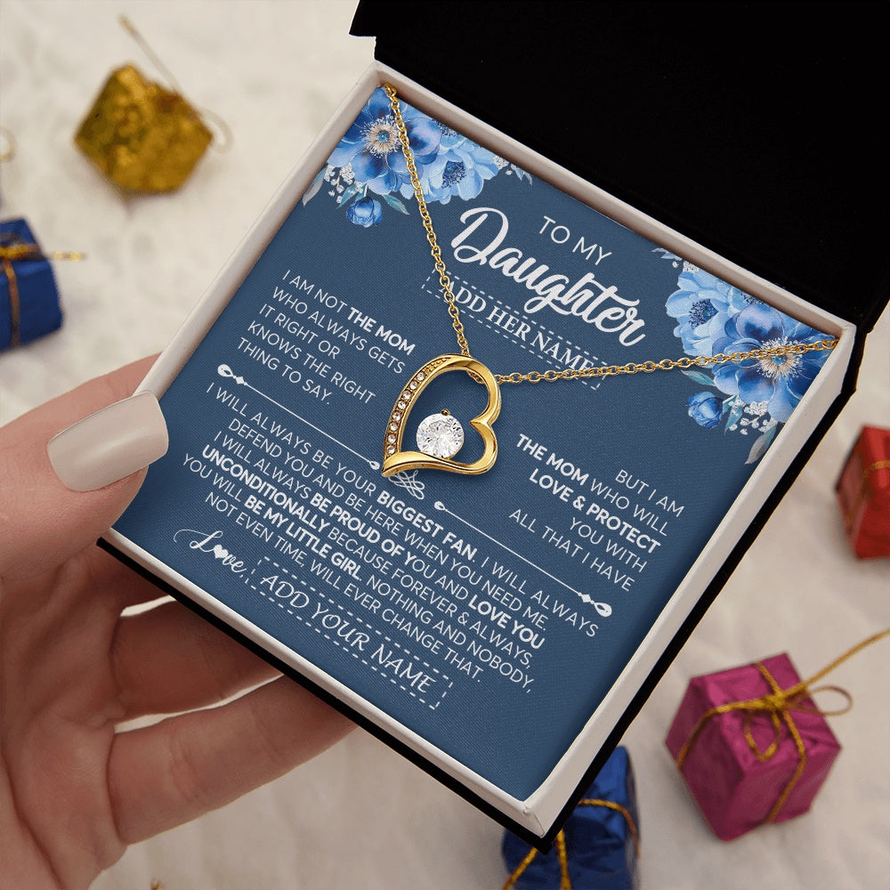 Personalized To My Daughter Necklace From Mom Mother Proud Of You Birthday Gifts For Daughter Jewelry Gifts Christmas Custom Gift Box Message Card