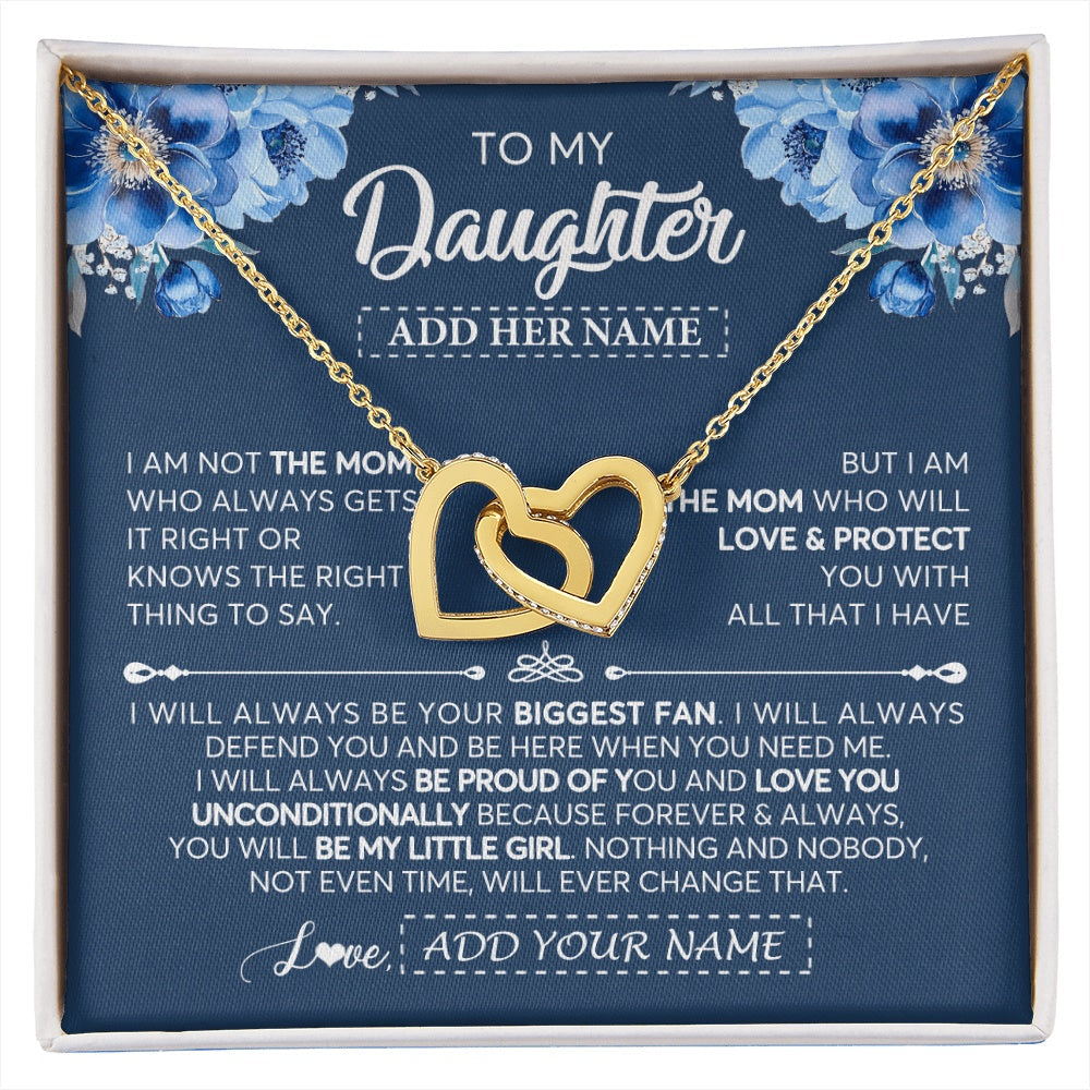 Personalized To My Daughter Necklace From Mom Mother Proud Of You Birthday Gifts For Daughter Jewelry Gifts Christmas Custom Gift Box Message Card