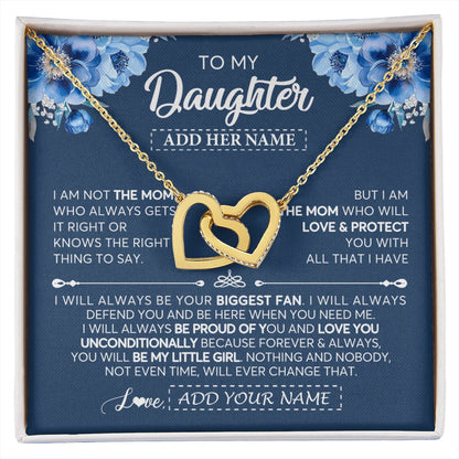 Personalized To My Daughter Necklace From Mom Mother Proud Of You Birthday Gifts For Daughter Jewelry Gifts Christmas Custom Gift Box Message Card