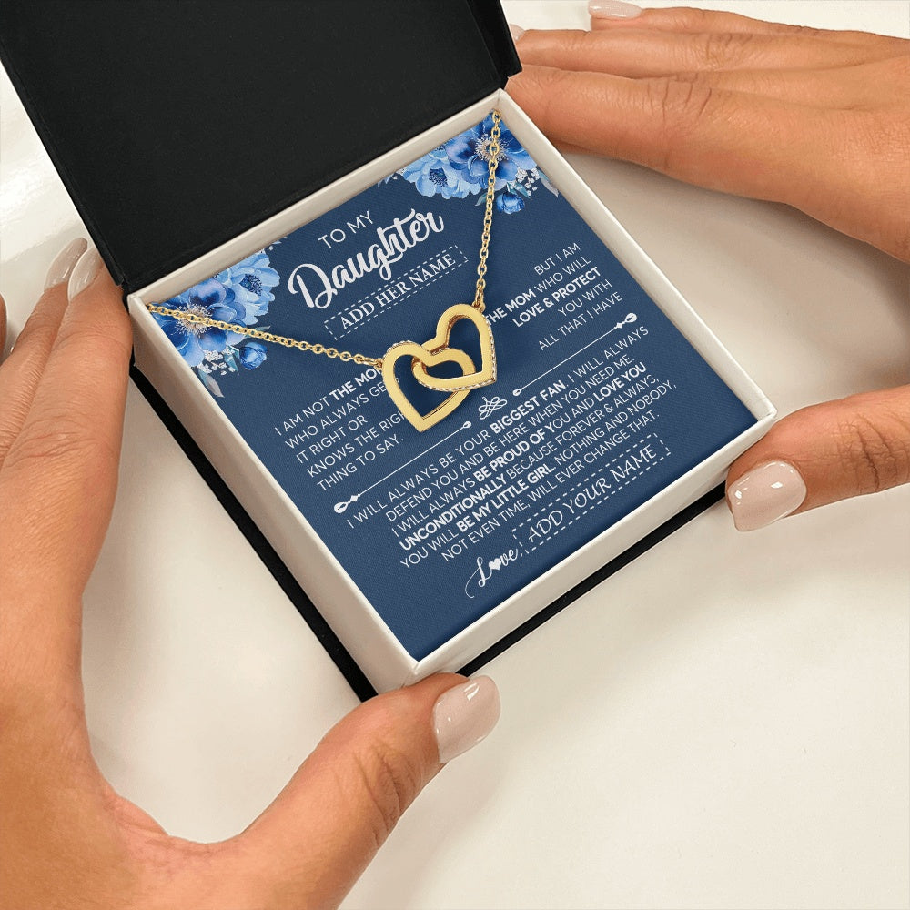 Personalized To My Daughter Necklace From Mom Mother Proud Of You Birthday Gifts For Daughter Jewelry Gifts Christmas Custom Gift Box Message Card