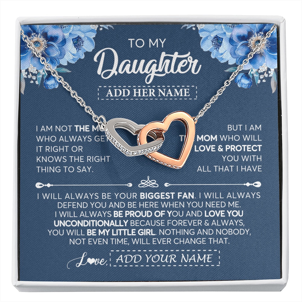Personalized To My Daughter Necklace From Mom Mother Proud Of You Birthday Gifts For Daughter Jewelry Gifts Christmas Custom Gift Box Message Card