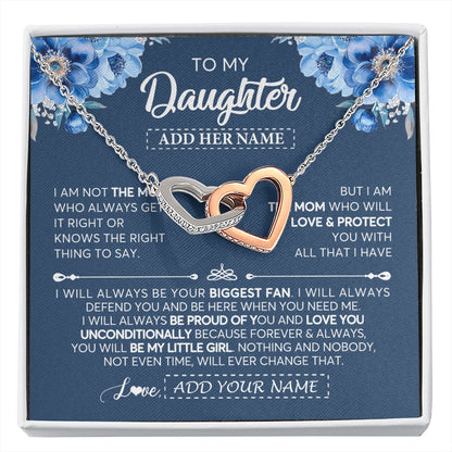 Personalized To My Daughter Necklace From Mom Mother Proud Of You Birthday Gifts For Daughter Jewelry Gifts Christmas Custom Gift Box Message Card