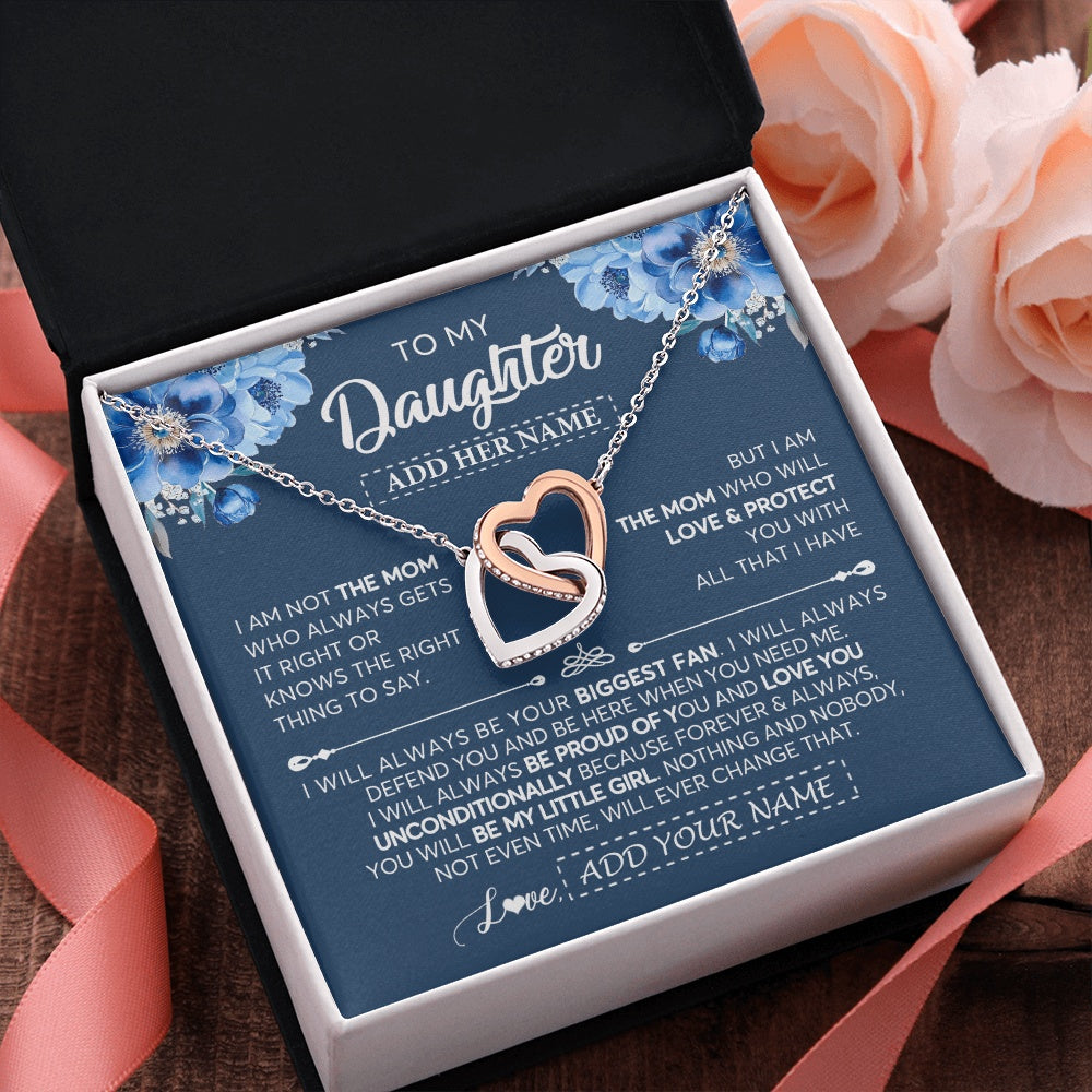 Personalized To My Daughter Necklace From Mom Mother Proud Of You Birthday Gifts For Daughter Jewelry Gifts Christmas Custom Gift Box Message Card