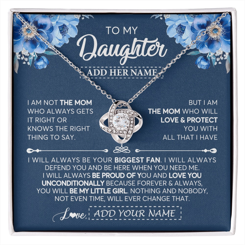 Personalized To My Daughter Necklace From Mom Mother Proud Of You Birthday Gifts For Daughter Jewelry Gifts Christmas Custom Gift Box Message Card