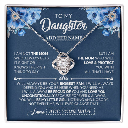 Personalized To My Daughter Necklace From Mom Mother Proud Of You Birthday Gifts For Daughter Jewelry Gifts Christmas Custom Gift Box Message Card