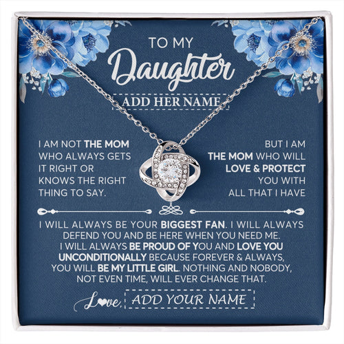 Personalized To My Daughter Necklace From Mom Mother Proud Of You Birthday Gifts For Daughter Jewelry Gifts Christmas Custom Gift Box Message Card