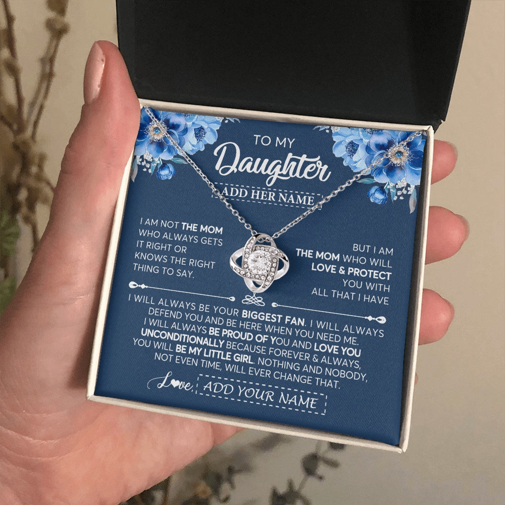 Personalized To My Daughter Necklace From Mom Mother Proud Of You Birthday Gifts For Daughter Jewelry Gifts Christmas Custom Gift Box Message Card