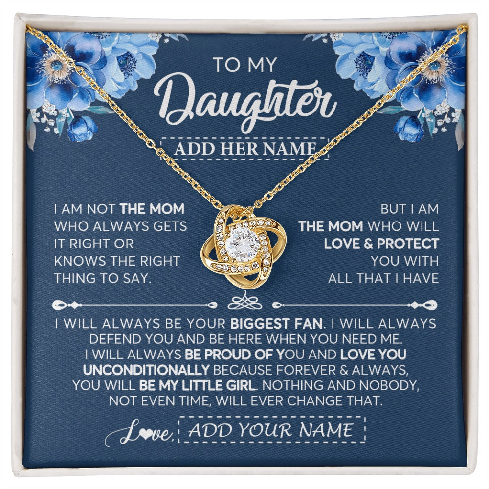 Personalized To My Daughter Necklace From Mom Mother Proud Of You Birthday Gifts For Daughter Jewelry Gifts Christmas Custom Gift Box Message Card