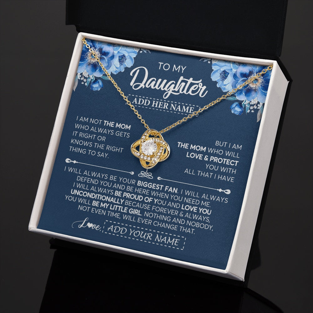 Personalized To My Daughter Necklace From Mom Mother Proud Of You Birthday Gifts For Daughter Jewelry Gifts Christmas Custom Gift Box Message Card