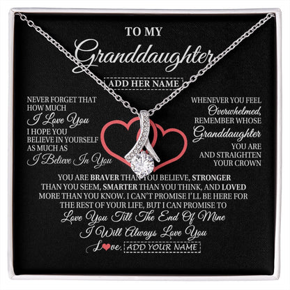 Personalized To My Granddaughter Birthday Gifts From Granparents Always Love You Granddaughter Gifts Necklace Jewelry Christmas Custom Gift Box Message Card