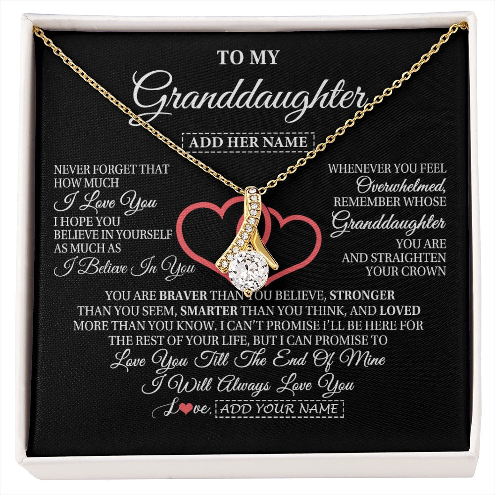 Personalized To My Granddaughter Birthday Gifts From Granparents Always Love You Granddaughter Gifts Necklace Jewelry Christmas Custom Gift Box Message Card