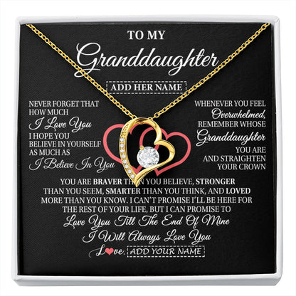 Personalized To My Granddaughter Birthday Gifts From Granparents Always Love You Granddaughter Gifts Necklace Jewelry Christmas Custom Gift Box Message Card
