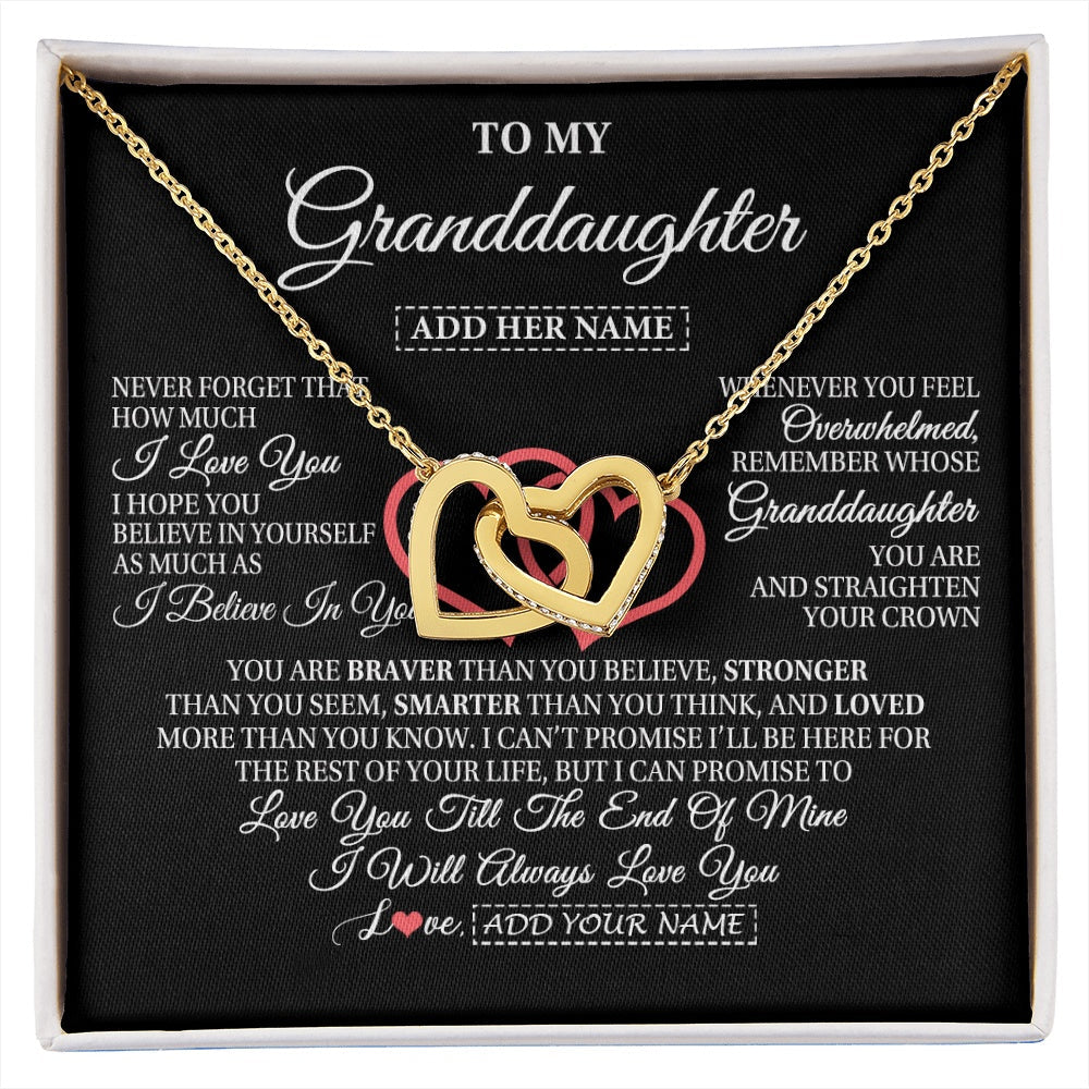 Personalized To My Granddaughter Birthday Gifts From Granparents Always Love You Granddaughter Gifts Necklace Jewelry Christmas Custom Gift Box Message Card