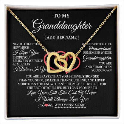 Personalized To My Granddaughter Birthday Gifts From Granparents Always Love You Granddaughter Gifts Necklace Jewelry Christmas Custom Gift Box Message Card