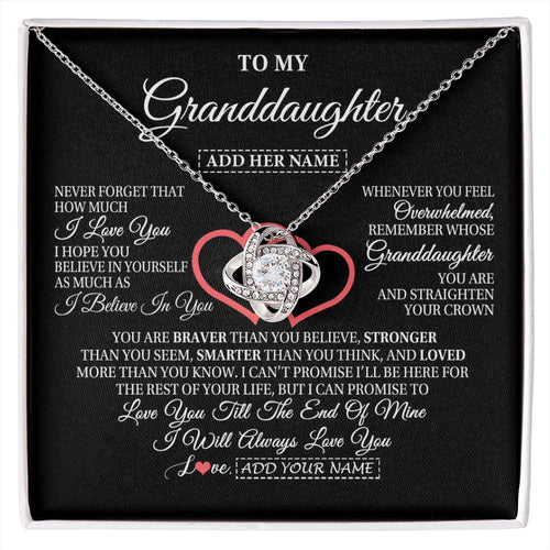 Personalized To My Granddaughter Birthday Gifts From Granparents Always Love You Granddaughter Gifts Necklace Jewelry Christmas Custom Gift Box Message Card