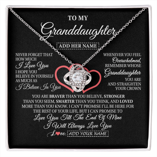 Personalized To My Granddaughter Birthday Gifts From Granparents Always Love You Granddaughter Gifts Necklace Jewelry Christmas Custom Gift Box Message Card