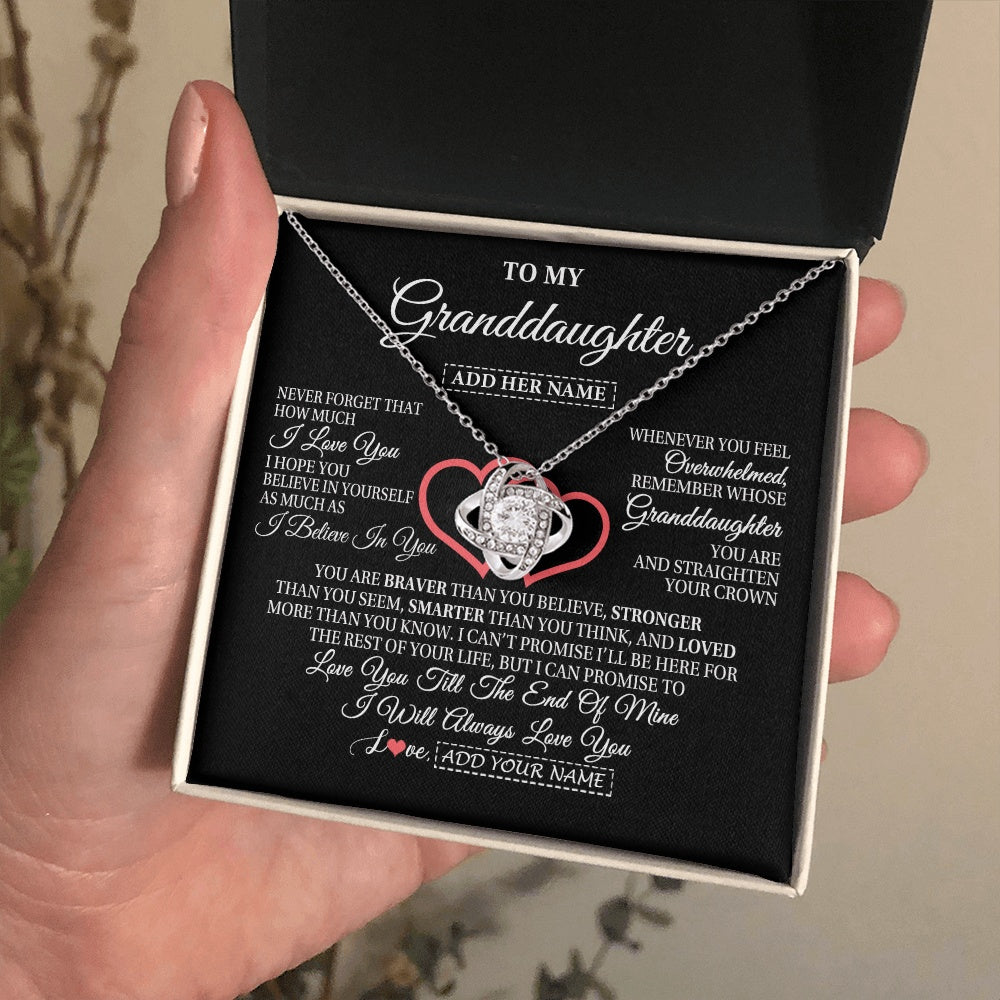 Personalized To My Granddaughter Birthday Gifts From Granparents Always Love You Granddaughter Gifts Necklace Jewelry Christmas Custom Gift Box Message Card