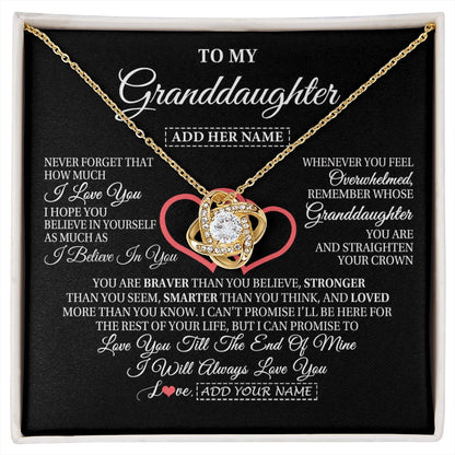 Personalized To My Granddaughter Birthday Gifts From Granparents Always Love You Granddaughter Gifts Necklace Jewelry Christmas Custom Gift Box Message Card