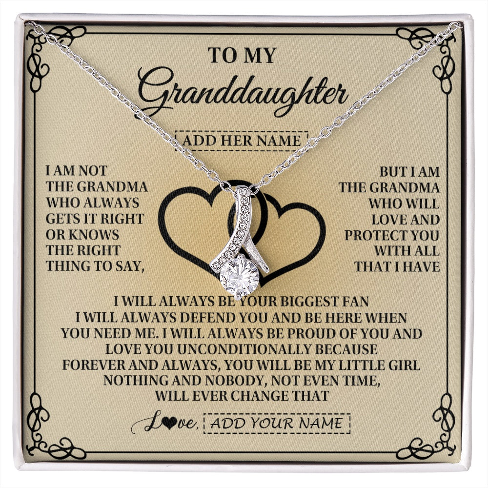 Personalized To My Granddaughter Gifts From Grandma Granddaughter Birthday Gifts Jewelry Women Granddaughter Pendant Necklace Christmas Gift Box Message Card