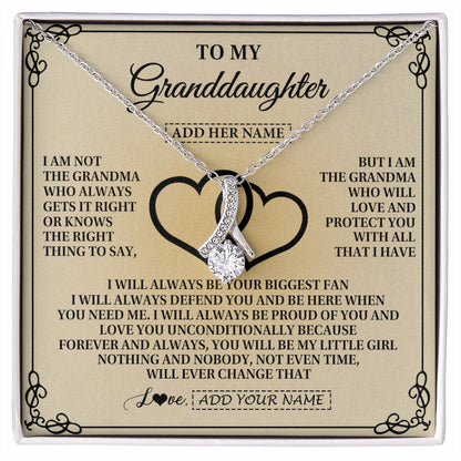 Personalized To My Granddaughter Gifts From Grandma Granddaughter Birthday Gifts Jewelry Women Granddaughter Pendant Necklace Christmas Gift Box Message Card