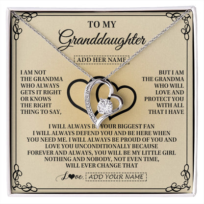 Personalized To My Granddaughter Gifts From Grandma Granddaughter Birthday Gifts Jewelry Women Granddaughter Pendant Necklace Christmas Gift Box Message Card