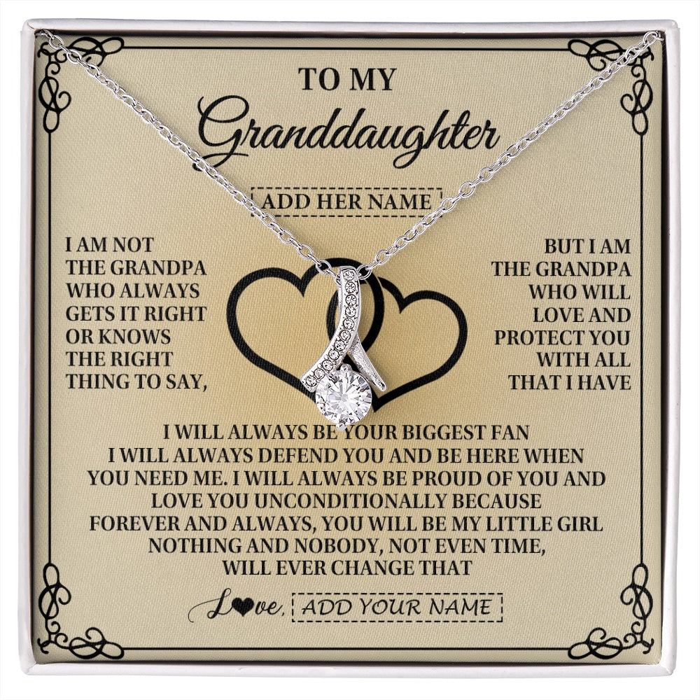 Personalized To My Granddaughter Gifts From Grandpa Granddaughter Birthday Gifts Jewelry Women Granddaughter Pendant Necklace Christmas Gift Box Message Card