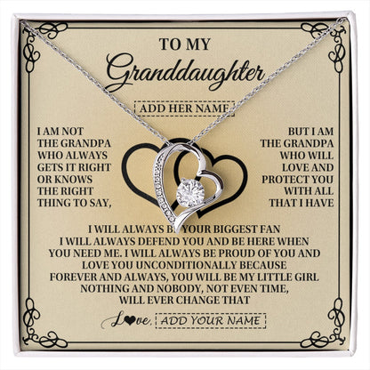 Personalized To My Granddaughter Gifts From Grandpa Granddaughter Birthday Gifts Jewelry Women Granddaughter Pendant Necklace Christmas Gift Box Message Card