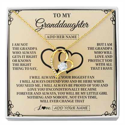 Personalized To My Granddaughter Gifts From Grandpa Granddaughter Birthday Gifts Jewelry Women Granddaughter Pendant Necklace Christmas Gift Box Message Card