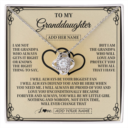 Personalized To My Granddaughter Gifts From Grandpa Granddaughter Birthday Gifts Jewelry Women Granddaughter Pendant Necklace Christmas Gift Box Message Card