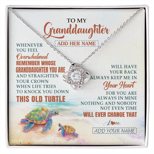 Personalized To My Granddaughter Gifts Necklace From Grandma Whenever Turtle Unique Birthday Gifts For Granddaughter Christmas Custom Gift Box Message Card