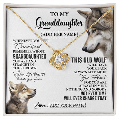 Personalized To My Granddaughter Gifts Necklace From Grandma Whenever Wolf Unique Birthday For Granddaughter Graduation Christmas Custom Gift Box Message Card