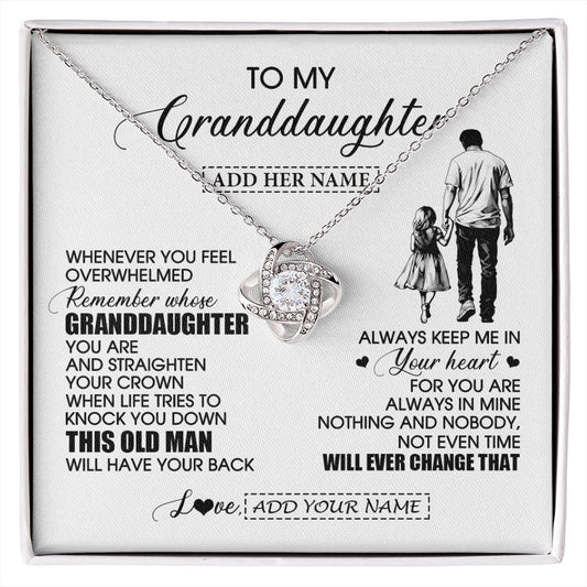 Personalized To My Granddaughter Gifts Necklace From Grandpa Papa Whenever Man Unique Birthday Gifts For Granddaughter Christmas Gift Box Message Card