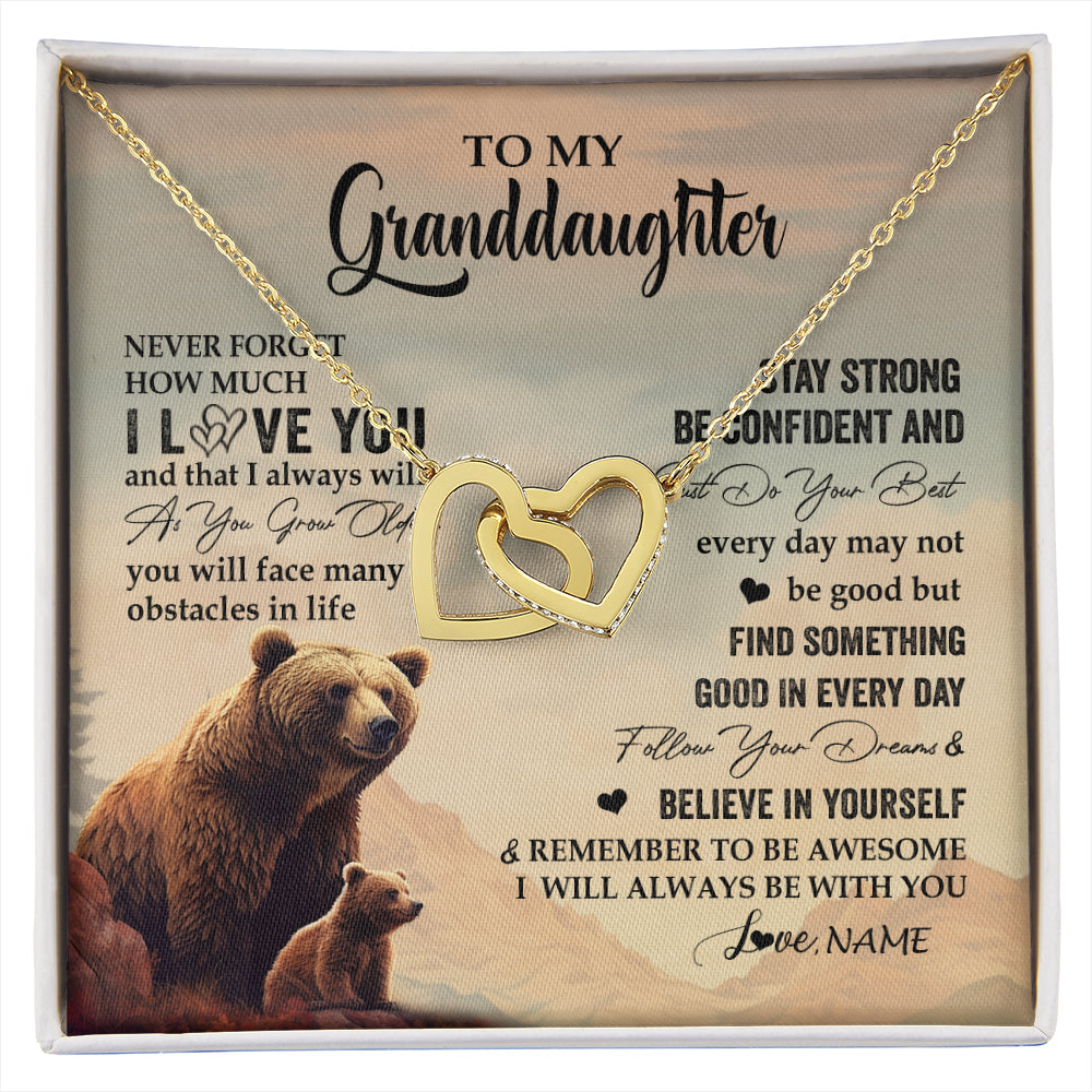 Personalized To My Granddaughter I Love You Forever Necklace From Grandma Bear Granddaughter Birthday Graduation Christmas Customized Gift Box Message Card