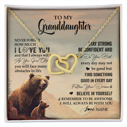 Personalized To My Granddaughter I Love You Forever Necklace From Grandma Bear Granddaughter Birthday Graduation Christmas Customized Gift Box Message Card