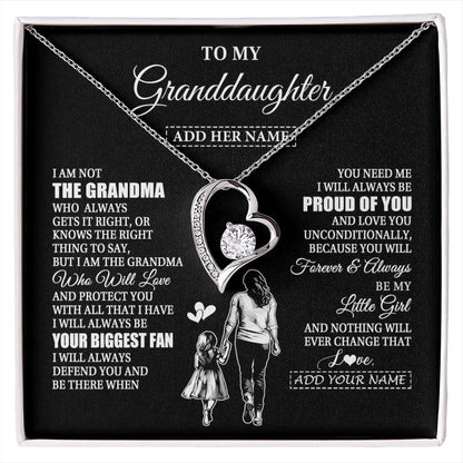 Personalized To My Granddaughter Necklace From Grandma Biggest Fan Birthday Gifts For Granddaughter From Grandparents Christmas Custom Gift Box Message Card