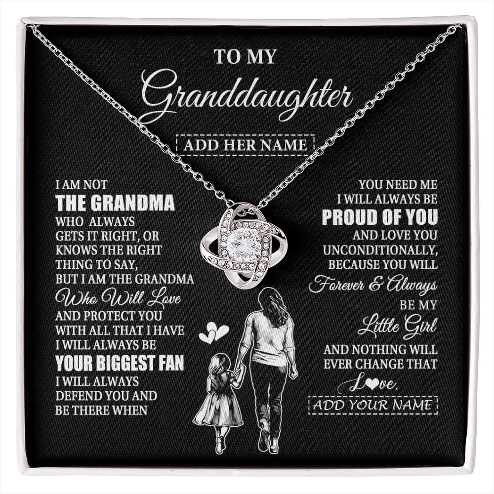 Personalized To My Granddaughter Necklace From Grandma Biggest Fan Birthday Gifts For Granddaughter From Grandparents Christmas Custom Gift Box Message Card