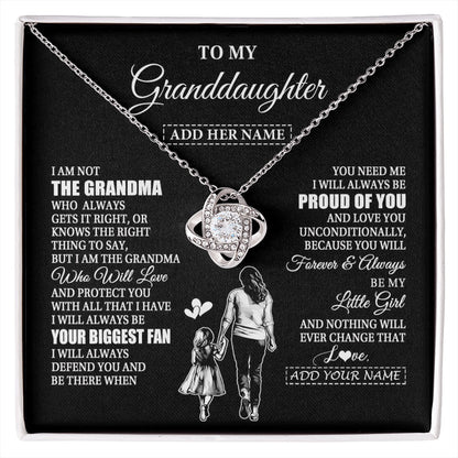 Personalized To My Granddaughter Necklace From Grandma Biggest Fan Birthday Gifts For Granddaughter From Grandparents Christmas Custom Gift Box Message Card