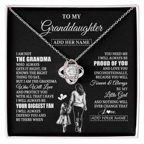 Personalized To My Granddaughter Necklace From Grandma Biggest Fan Birthday Gifts For Granddaughter From Grandparents Christmas Custom Gift Box Message Card
