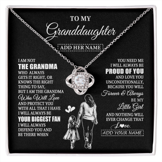 Personalized To My Granddaughter Necklace From Grandma Biggest Fan Birthday Gifts For Granddaughter From Grandparents Christmas Custom Gift Box Message Card