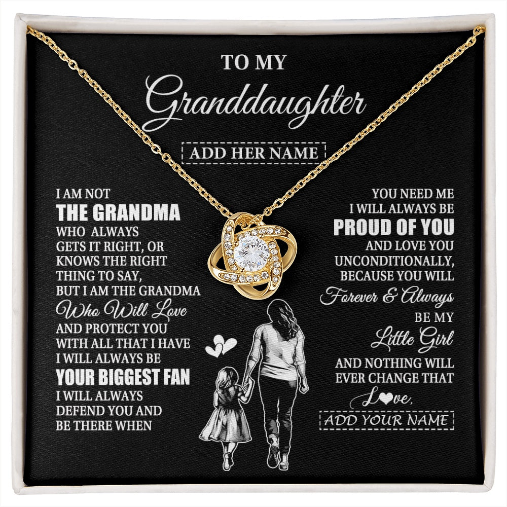 Personalized To My Granddaughter Necklace From Grandma Biggest Fan Birthday Gifts For Granddaughter From Grandparents Christmas Custom Gift Box Message Card