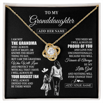 Personalized To My Granddaughter Necklace From Grandma Biggest Fan Birthday Gifts For Granddaughter From Grandparents Christmas Custom Gift Box Message Card
